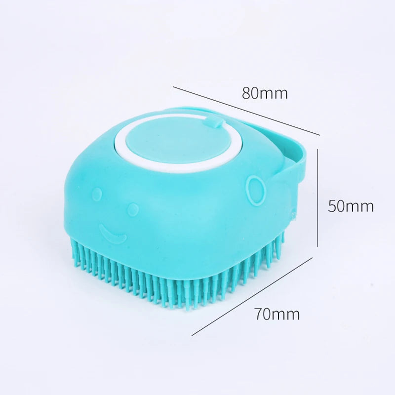 Pet Bathing Brush Soft Silicone Massager Shower Gel Bathing Brush Clean Tools Comb Dog Cat Cleaning Grooming Supplies