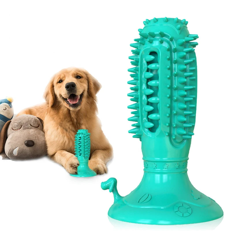 Dog Chew Toys Squeaky Teeth Chew Stick Toothbrush Cleaning Toys  Durable Rubber Interactivee Dog Toys for Aggressive Chewers