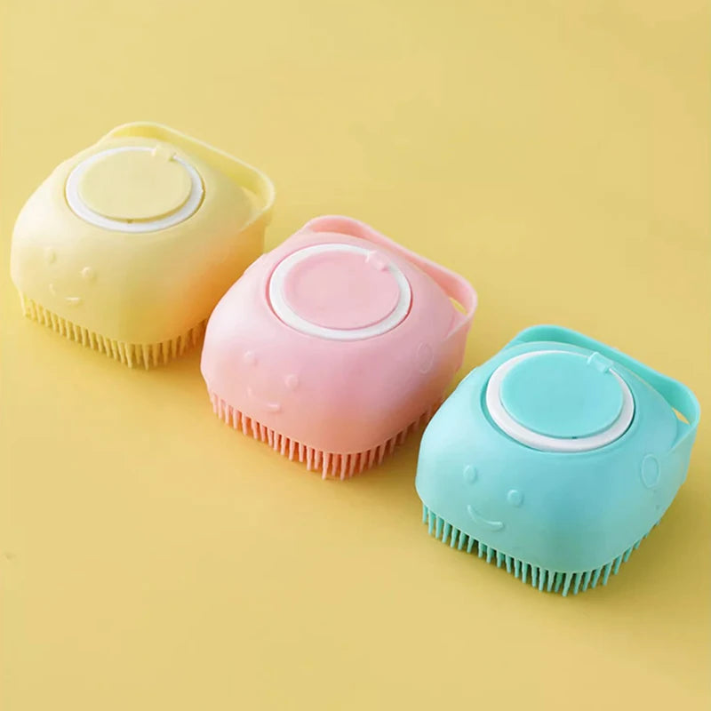 Pet Bathing Brush Soft Silicone Massager Shower Gel Bathing Brush Clean Tools Comb Dog Cat Cleaning Grooming Supplies