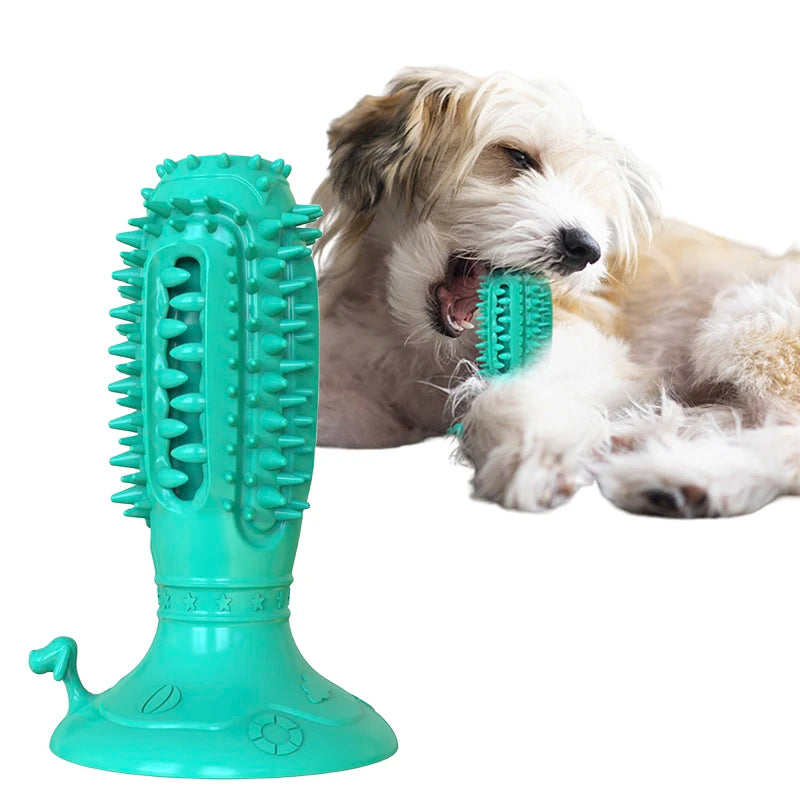 Dog Chew Toys Squeaky Teeth Chew Stick Toothbrush Cleaning Toys  Durable Rubber Interactivee Dog Toys for Aggressive Chewers