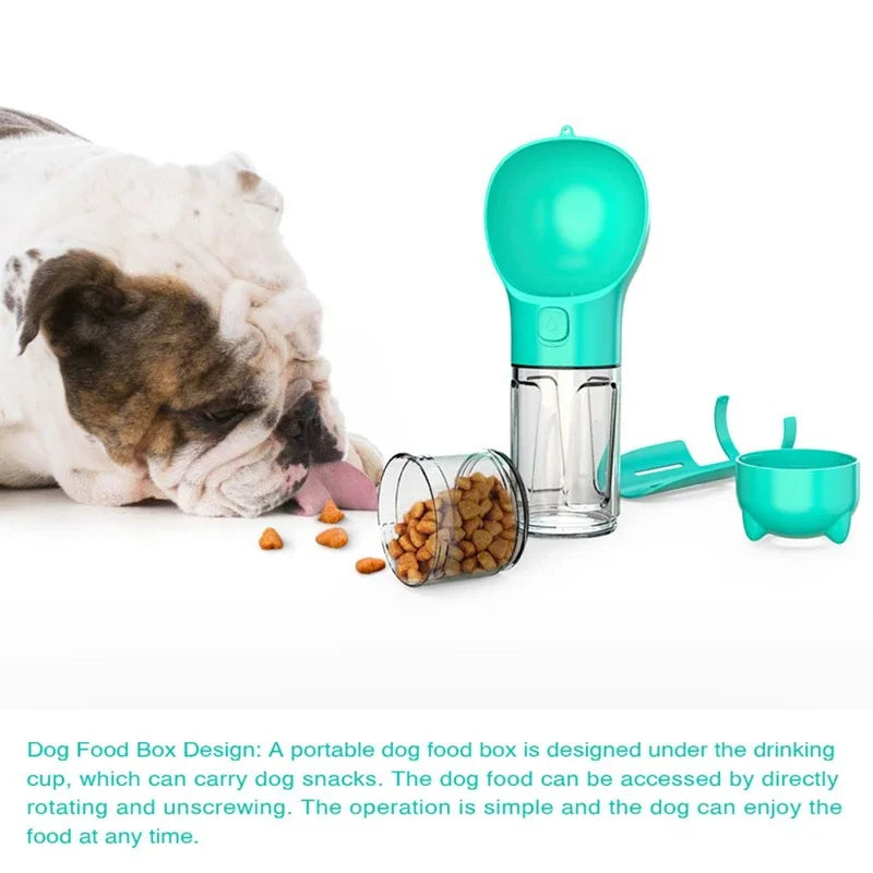 Portable Pet Water Bottle Leak-proof Recycled Dog Canteen Food Storage Dispenser  Poop Bag Shovel 300/500mL Outdoo Water Bowl